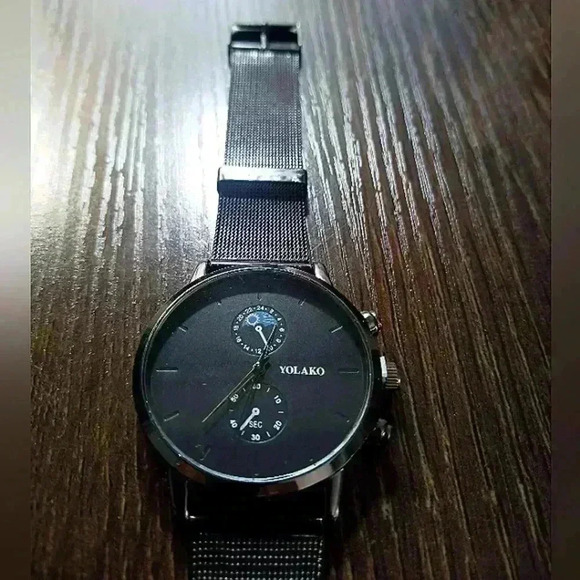 Men's simple black watch - Picture 1 of 5